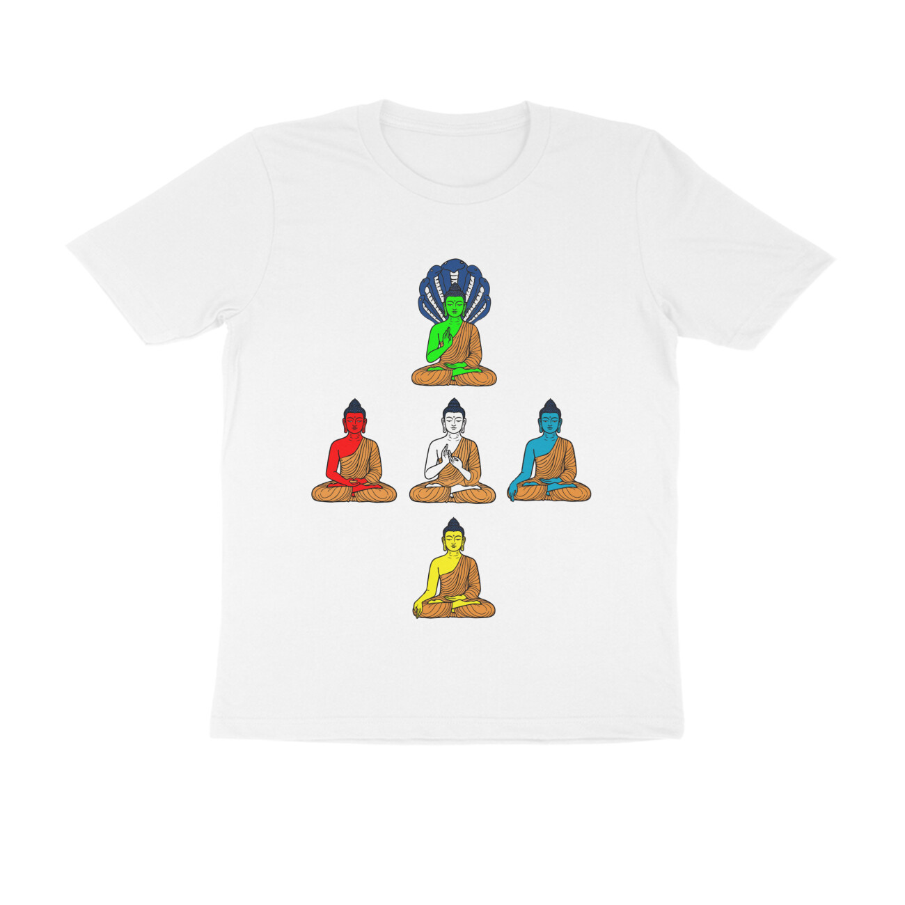 5 Buddha Tshirt Directions (11 Colors)